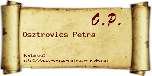 Osztrovics Petra névjegykártya